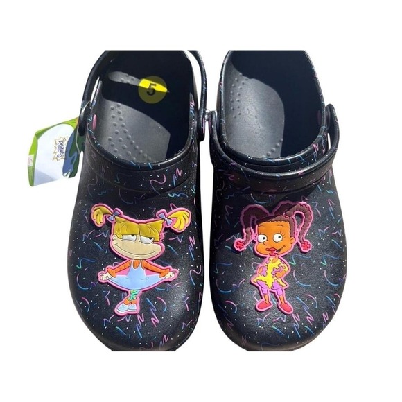 CROCS Other - Rugrats Clogs Kids Size 5 Black Angelica Susie Nickelodeon NWT